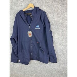 Ariat FR Cat 2 Hoodie Mens 2XL Workwear Polartec Full Zip Flame Resistant Blue